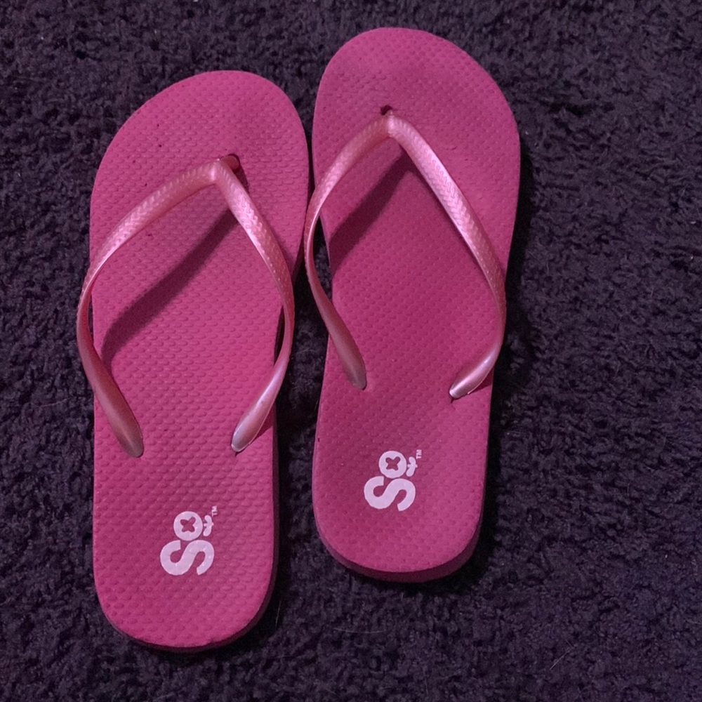 Pink flip flops